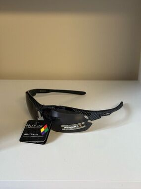 XLLoop Men's Polarized Black Sports Sunglasses